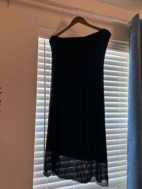 Black Dress with Sheer Layer